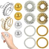 Skills Set 14-teiliges Anti-Stress-Spielzeug, Akupressur Ring, Federball...