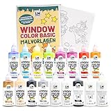 LM Window Color Set (17 x 80 ml Set Basic inkl. Konturfarbe & Malvorlagen)...