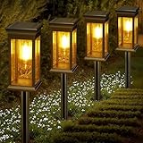 Hqynss Solarlampen für Außen Garten, 4er-Pack solarbetriebene...