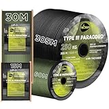 TECEUM Paracord Type III 550 Schwarz (Black) – 30 m – 4mm –...
