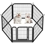 Yaheetech Welpenlaufstall 60cm hoch, 6-teiliger Faltbarer Welpenauslauf,...