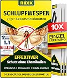 Ridix® Schlupfwespen gegen Lebensmittelmotten [1 Lieferung mit 10 Karten]...