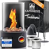 KAMINESS® Tischkamin | Verstellbare Flamme & 4h Brenndauer | Tischfeuer...