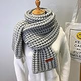 UKKD Winter Gestrickter Schal - Mode Frauen Lange Weiche Warme Pashmina...