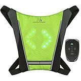 Maclean MCE420 Sicherheitswarnweste mit LED Blinker Rucksack mit...