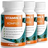 Vitamin B Komplex 3x365 Tabletten - B Komplex mit B12 - alle 8 B-Vitamine...