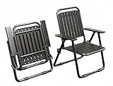 Klappstuhl aus Karbonstahl, tragbar, wasserdicht, für Garten, Terrasse,...