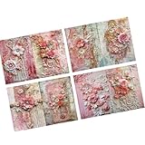 8 Blatt A 5 Blumen Papier Scrapbooking Papier Handwerk Dekorativer...