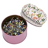 HEEPDD 500pcs Glasnadel, Nähstifte Kugel Glaskopfstifte Nadel...