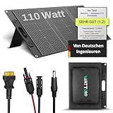 Watt2Go 110W Solarpanel faltbar Wind- & Wetterfest – Jede Powerstation...