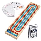 DIKACA 1Satz Klassisches Cribbage Brettspiel Aus Massivem Holz Mit Karten...