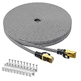 ARISKEEN Cat 8 Lan Kabel 20meter, 40Gbps Netzwerkkabel Ethernet Kabel...