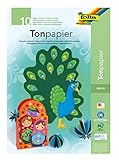 folia 603 - Block mit Tonpapier, 130 g/m², DIN A3, 10 Blatt, sortiert in...