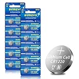 avmzvo CR1220 Knopfzelle Batterien 3V, 10 Stück, CR 1220 Lithium Coin...