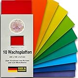 WIKAKERZEN Wachsplatten zum Gestalten und Verzieren von Kerzen DIY Set für...