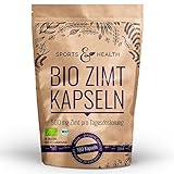 Bio Zimt Kapseln Hochdosiert - 180 Kapseln - Natürlich - Allergenfrei -...