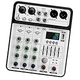 4-K-Sound-Mixer für Studio-Podcast-Streaming mit Kopfhörern und...