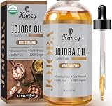 Kanzy Jojobaöl Bio Kaltgepresst 100% Reines Gold, 120ml für Haut, Haare...