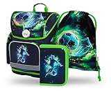 Baagl Schulranzen Jungen Mädchen Set 3 Teilig, Ergo Schultasche für 1....