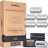 Rasierhobel Klingen | 100 universale Rasierklinge - Vorrat für 18 bis 24...