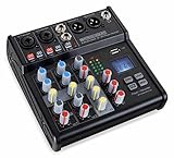 Pronomic B-403 Mini-Mixer mit Bluetooth® und USB-Recording - Kompakter...