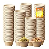 200 Stück Kompostierbare Portionsbecher, Souffle-Becher, Kleine Schälchen...