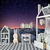 Tzxztt Ätherischer Sternenhimmel Dreidimensionale Schneebedeckte Berge...