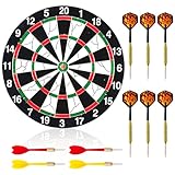 AKVYNTYR Dartscheibe Set mit 10 Darts 30CM Dartscheibe Steeldart Dartboard...
