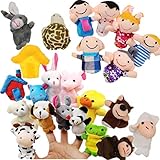 JZK 24 x Klein Tier Fingerpuppe Set plüschtier Handpuppe Mitgebsel...