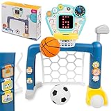 COIL Kinder-Sportzentrum Basketballkörbe für Kinder 3in1 – Interaktives...