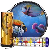 Beaupretty Meereswellentrommel mit Regenstab und Klangtrommel Percussion...
