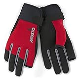 Musto Essential Sailing Yachting und Dinghy Lange Fingerhandschuhe Rot -...