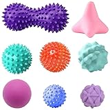XTUDOU® 8 Stück Igelbälle Set, Verschiedene Härtegrade Massageball Fuss...