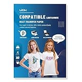 UIOK Bügelfolie zum Bedrucken, Transferpapier Bügelfolie für Helle...