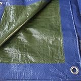 Tenax Cover All Plane mit Ösen 4,00x6 m Grün-Blau 90 g/m², Abdeckplane...