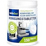 Reinigungstabletten 150 Stück für Kaffeevollautomaten & Kaffeemaschinen -...