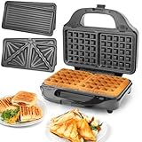 SUPERLEX 3-in-1 Sandwichmaker set, für Sandwichtoaster Kontaktgrill...