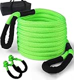 TINMAGI 1'×30ft, Abschleppseil Pkw 25mm × 9m, Abschleppgurt mit 2 Soft...