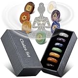 PURAJA Premium Chakra Set mit den 7 wichtigsten Edelsteinen | Heilsteine...