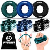 FitBeast Griffkrafttrainer, Fingertrainer, Unterarmstärker 9-teiliges Set,...