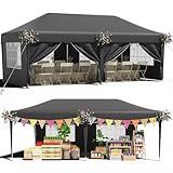 TRIUMPHKEY Pavillon 3x6 Wasserdicht Stabil UV-Schutz 50+, Faltpavillon 3x6...