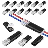 12 Stück Auto Stecker 2 Polig Steckverbindung Kabelverbinder Wasserdicht...