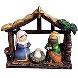 Reykentu Weihnachtskrippe Krippe Krippenfiguren Set mit Kinderzimmer Figur...