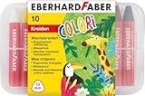 Eberhard Faber 524011 - Wachsmalkreide Colori, 10 wasserfeste...