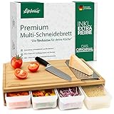 LIFELICIOUS® -NEU- Premium Schneidebrett mit Auffangschalen [inkl....