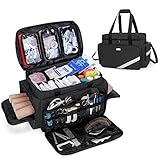 Trunab Tasche Medizinische Leer Schwarz, Erste-Hilfe-Tasche Professionelle...