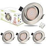 HiBay 4er Ultra Flach LED Einbaustrahler 230V Set Spots Einbauspots...