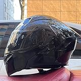 Klapphelm Motorradhelm mit Doppelvisier Klappbar Mopedhelm Integralhelm ECE...
