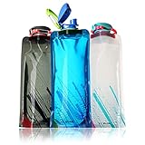 Ganzoo Trink-Tüte Festival mit Karabiner | 3 Stück | Trinkflasche 700 ml...