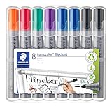 STAEDTLER Flipchart Marker Lumocolor, Rundspitze ca. 2 mm Linienbreite,...